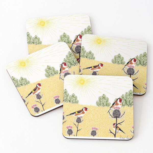 Item preview, Goldfinches on thistles designed and sold by DJVYEATES.