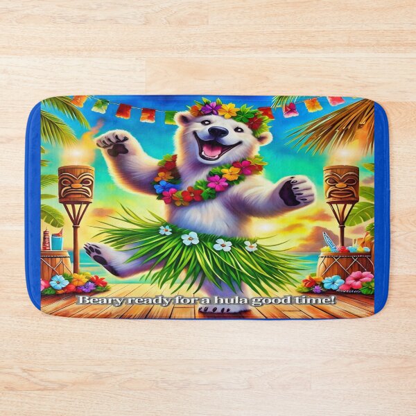 Item preview, Gleeful Polar Bear Hawaiian Party Vibes designed and sold by gleefulme.
