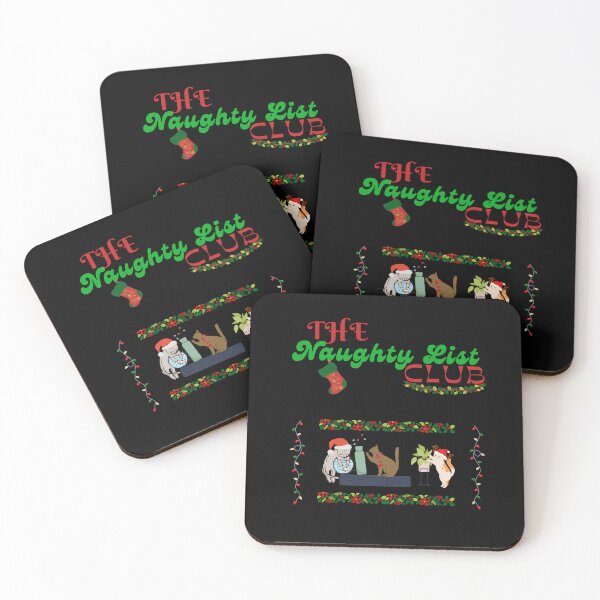 Item preview, The Naughty List Club Cats designed and sold by MadCatPrints.