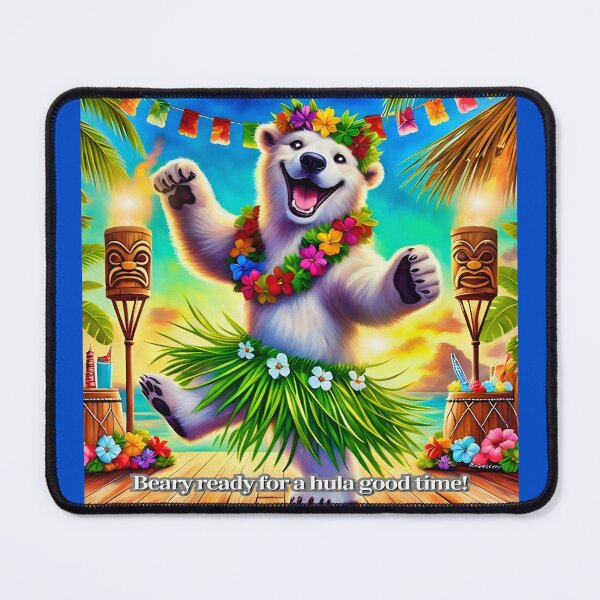 Item preview, Gleeful Polar Bear Hawaiian Party Vibes designed and sold by gleefulme.