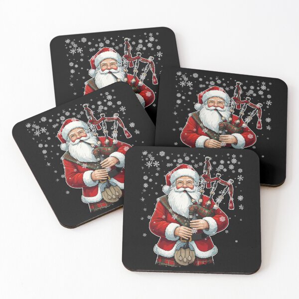 Item preview, Santa Claus Playing Bagpipes - Funny Bagpiper Player Xmas Lover Gift For Men Women Kids designed and sold by JUSTBEELEGANT.