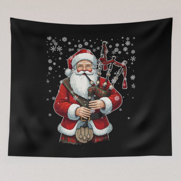 Item preview, Santa Claus Playing Bagpipes - Funny Bagpiper Player Xmas Lover Gift For Men Women Kids designed and sold by JUSTBEELEGANT.