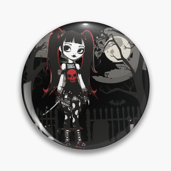 Item preview, Lil Dead Goth Doll in the Cemetary designed and sold by PitchBlackIcon.
