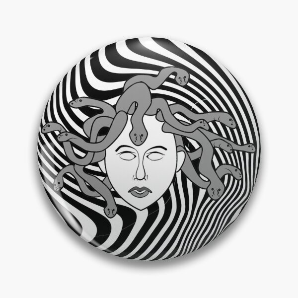 Item preview, Medusa head with swirl, brain wash, tv, manipulation designed and sold by Amy-has-a-Shop.