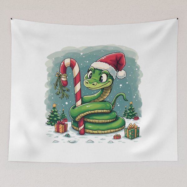 Item preview, snake christmas designed and sold by Krasnovaovaova.