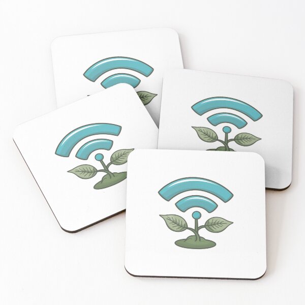 Item preview, Plant With WiFi Signal Leaves Gift For Nature And Tech Lovers designed and sold by CosmicFreedom9.