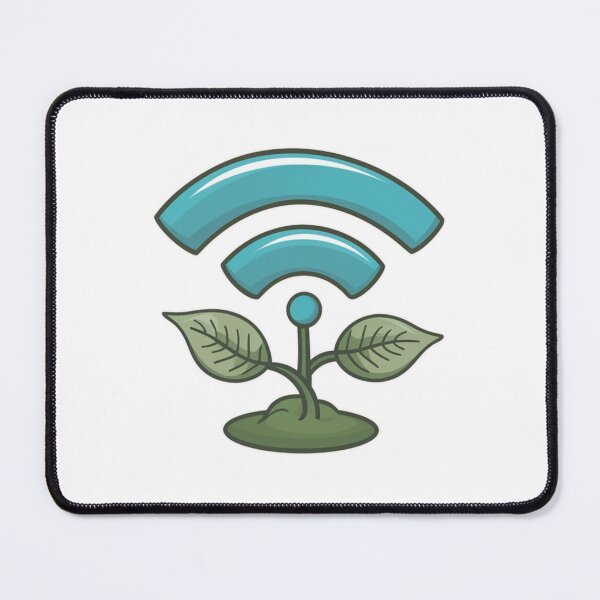 Item preview, Plant With WiFi Signal Leaves Gift For Nature And Tech Lovers designed and sold by CosmicFreedom9.