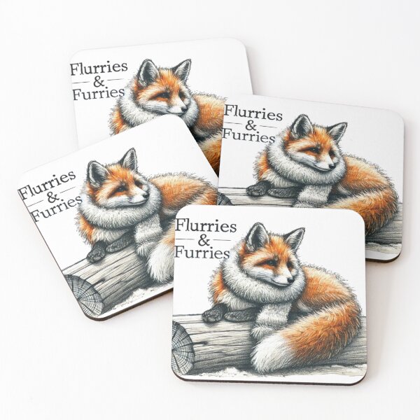 Item preview, Flurries & Furries - Cozy Winter Fox Design designed and sold by HopeLoom.