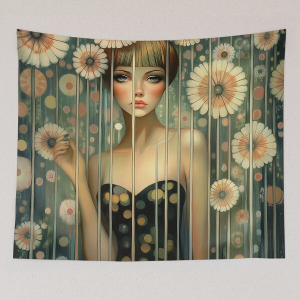 Item preview, Flower Girl No 5. Female and Floral design. designed and sold by Shoot-The-Moon.