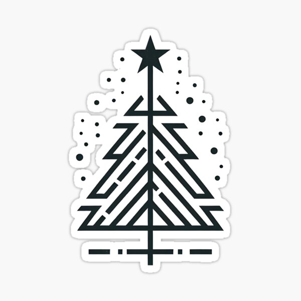 Simple Christmas Tree || Welcome 2025 || Gifts, accessories, socks, bags, christmas... Sticker