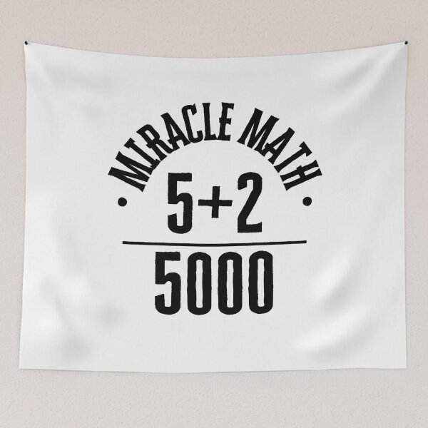 Item preview, Miracle Math 5+2=5000 Jesus feeds the 5000 BL designed and sold by GFamilyC.
