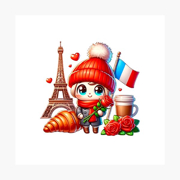 Item preview, Croissant Kisses and Parisian Wishes designed and sold by PedroStyle.