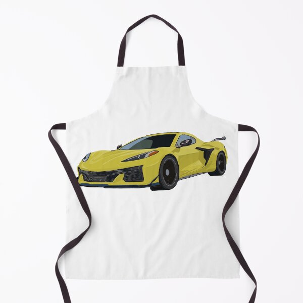 Item preview, Hand Drawn Yellow Sports Car C8 2020-2025 designed and sold by laughingwillows.