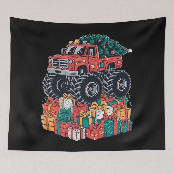 Item preview, Kids Boys Monster Truck Christmas Toddler Kids  designed and sold by SztylishDesigns.