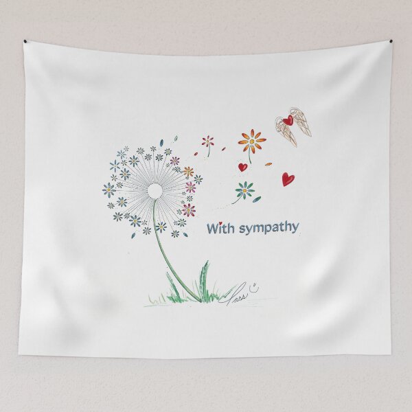 Item preview, With sympathy, Dragonfly illustration handmade by Pascale Breton designed and sold by Pascale Breton.