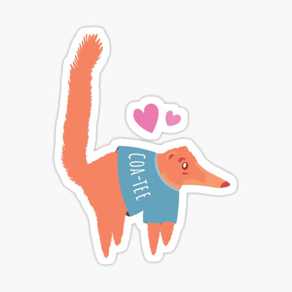 cute coati illustration Sticker
