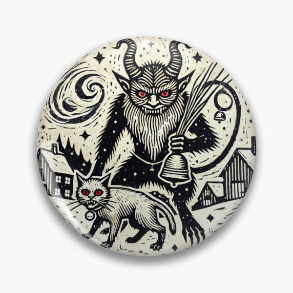 Artikelvorschau, Krampus und die Weihnachtskatze! entworfen und verkauft von FolkFoundry.