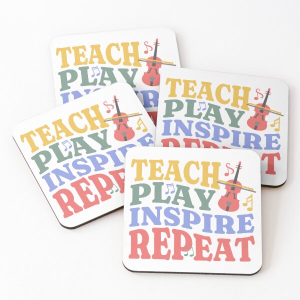 Item preview, Teach Play Inspire Repeat for violin teacher designed and sold by Elvin Dantes.