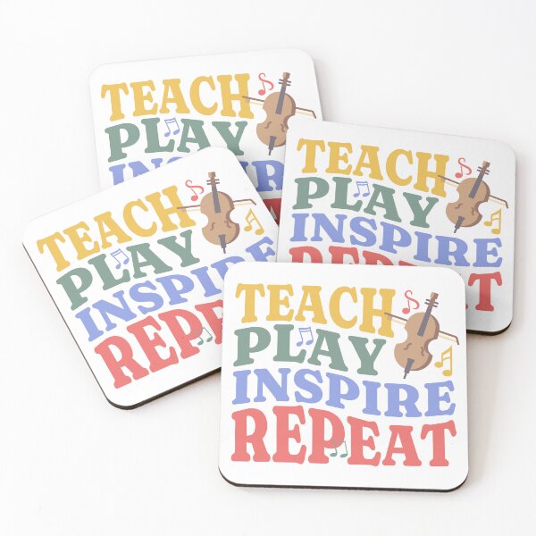 Item preview, Teach Play Inspire Repeat for cello teacher designed and sold by Elvin Dantes.