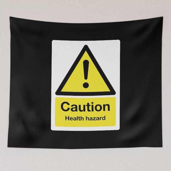 Item preview, Caution: Health Hazard Sign (on black) designed and sold by STUDIO-72.