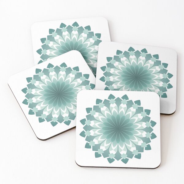 Item preview, Dark Turquoise Geometric Flower designed and sold by DHTDesigns.