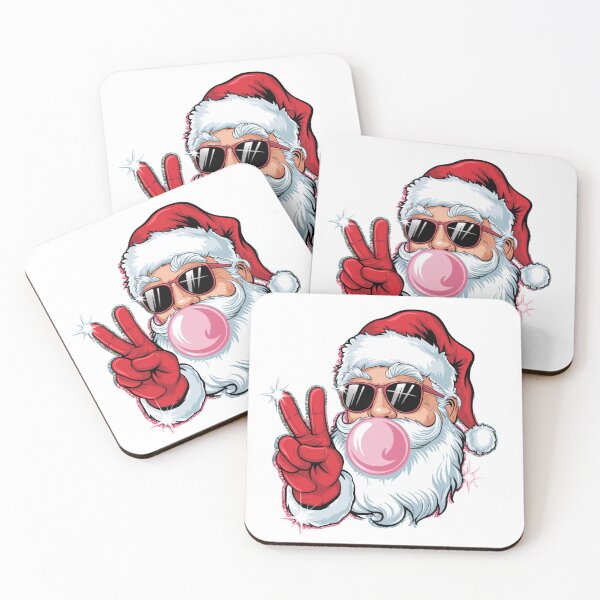 Item preview, Retro Santa Christmas Blowing Bubble, Vintage Merry Christmas , Funny Santa With Sunglasses Xmas Holiday Sublimation designed and sold by Bouchey.