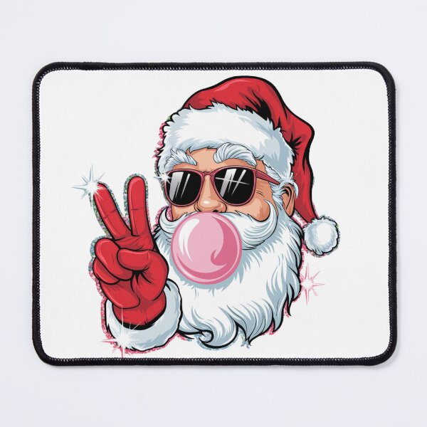 Item preview, Retro Santa Christmas Blowing Bubble, Vintage Merry Christmas , Funny Santa With Sunglasses Xmas Holiday Sublimation designed and sold by Bouchey.
