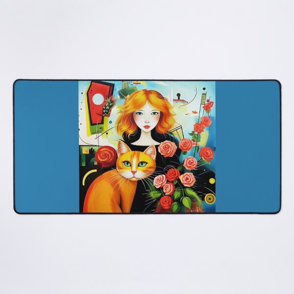 Item preview, Beautiful girl with a cat. designed and sold by Natalia-Vlad.