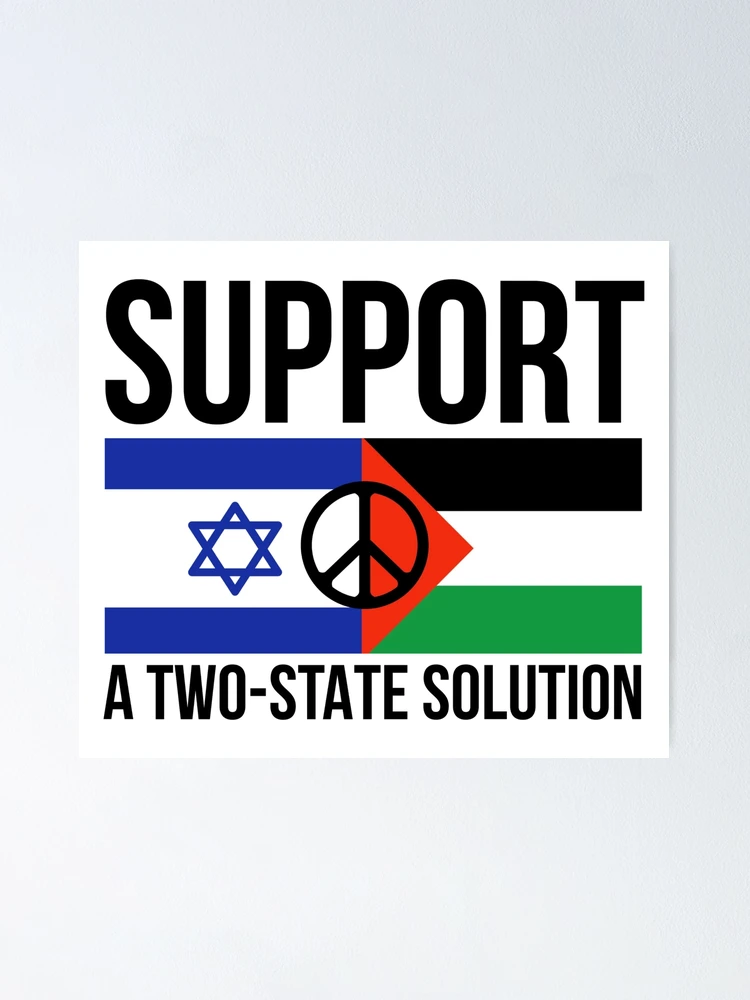 Thumbnail 1 of 3, Poster, Support a two-state solution designed and sold by Rachel the Artist .