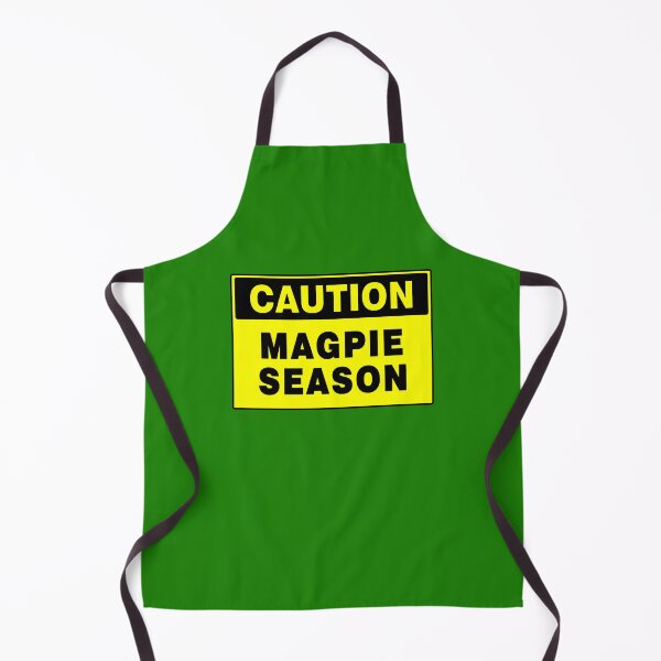 Item preview, CAUTION MAGPIE SEASON, Yellow Sign with Bold Black Font designed and sold by AASparksDesigns.