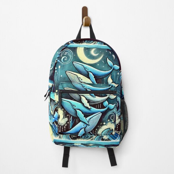 Item preview, Celestial Blue Whale Illustration designed and sold by ArizonaWitches.