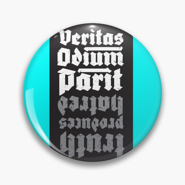 Item preview, Version6e-black ink- 'Veritas-Odium Parit' - Latin-means 'Truth Produces Hatred', Truth hurts tee, type shirt-typography, top, unisex designed and sold by markmm9.