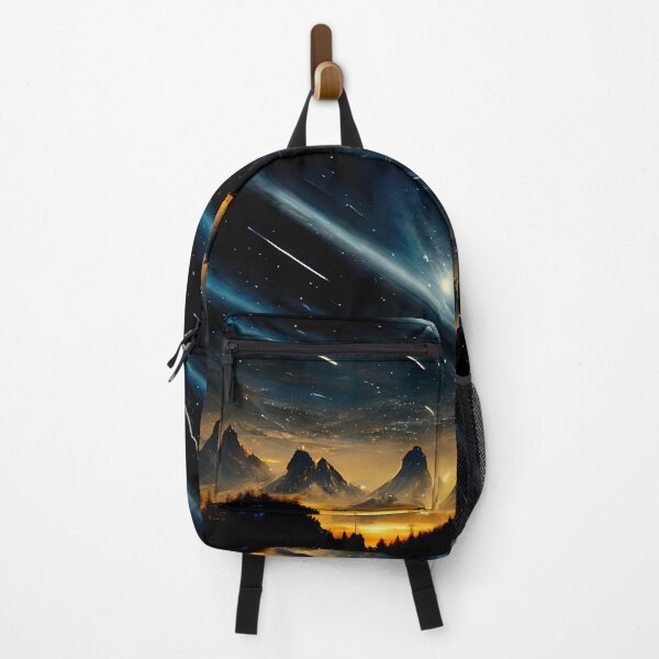 Item preview, Cosmic Night Over Fiery Mountain Peaks designed and sold by Amr Siam.