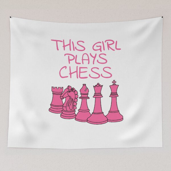 Item preview, This Girl Plays Chess designed and sold by doodlerob.