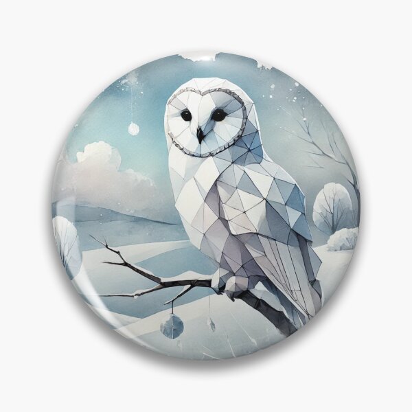 Item preview, Snowy Owl in Winter Landscape designed and sold by wrkspc-xyz.