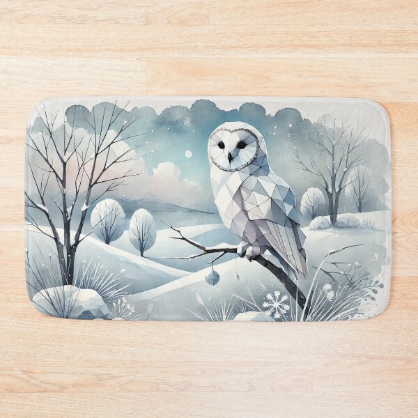 Item preview, Snowy Owl in Winter Landscape designed and sold by wrkspc-xyz.