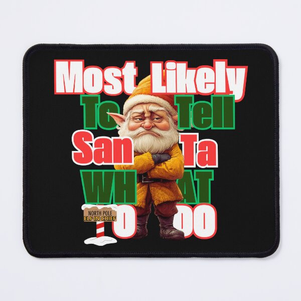 Item preview, Santa's Boss Elf Funny Christmas Humor designed and sold by DominEdge.