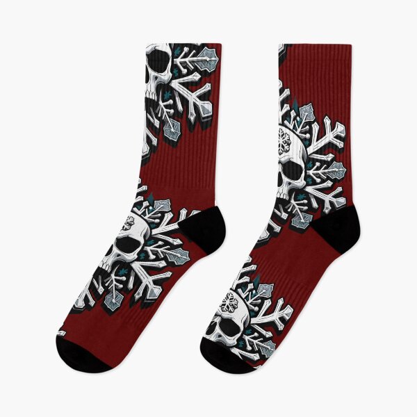 Artikelvorschau, Totenkopf Schneeflocke Feiertagsdesign entworfen und verkauft von Heaven Welch.