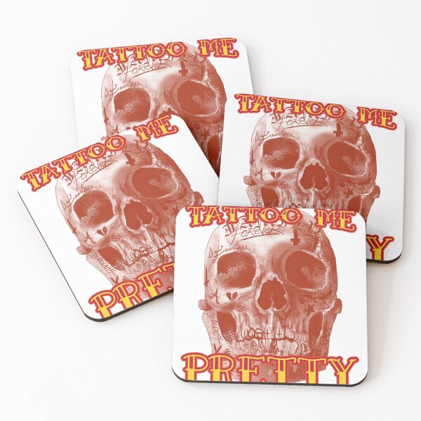 Item preview, tattoo me pretty skull face tattoo t-shirt designed and sold by tattookaz.
