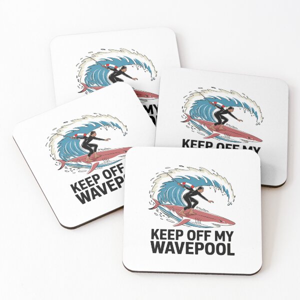 Item preview,  Keep Off My Wavepool - Shark Surfing Fun designed and sold by OldSchoolRetro.