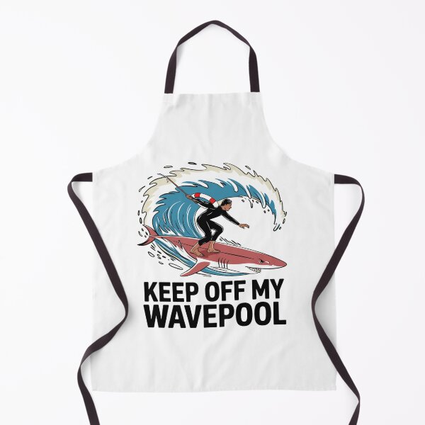 Item preview, Keep Off My Wavepool - Shark Surfing Fun designed and sold by OldSchoolRetro.