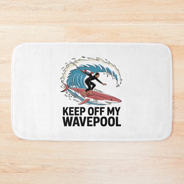 Item preview,  Keep Off My Wavepool - Shark Surfing Fun designed and sold by OldSchoolRetro.