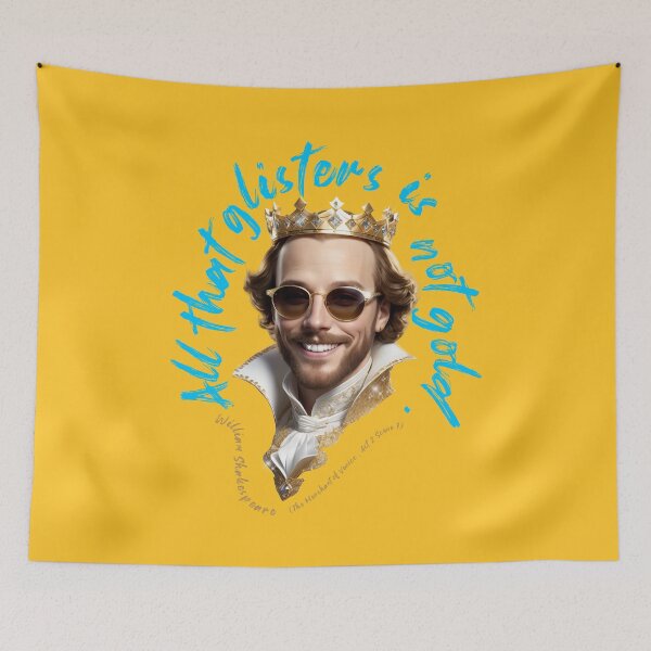 Item preview, All that glisters is not gold. Shakespeare quote designed and sold by OneLittleCrow.