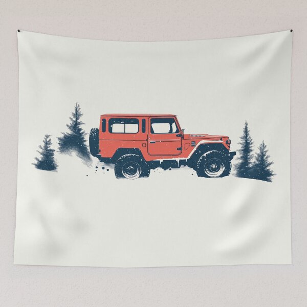 Item preview, Toyota Land Cruiser J40 Dashing through the snow designed and sold by blackdogshop.