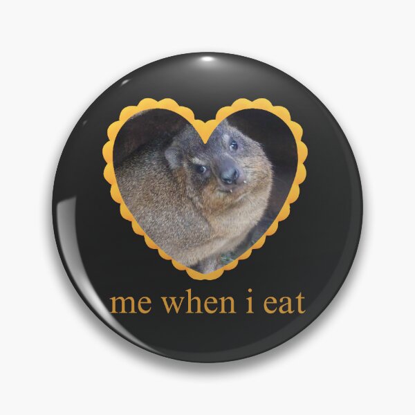 Item preview, Rock Hyrax Awawa Yellow Love Heart - Me When I Eat  designed and sold by matchakpop.