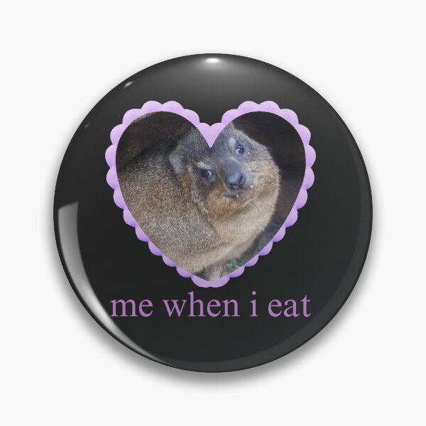 Item preview, Rock Hyrax Awawa Lilac Purple Love Heart - Me When I Eat  designed and sold by matchakpop.