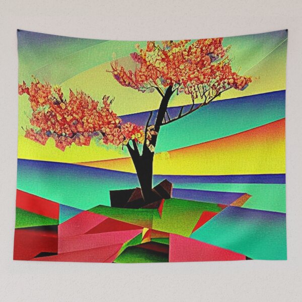 Item preview, Cherry tree amidst rocks 3 designed and sold by George Hutton Hunter.
