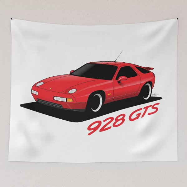 Item preview, Porsche 928 GTS Illustration Guards Red designed and sold by blackdogshop.