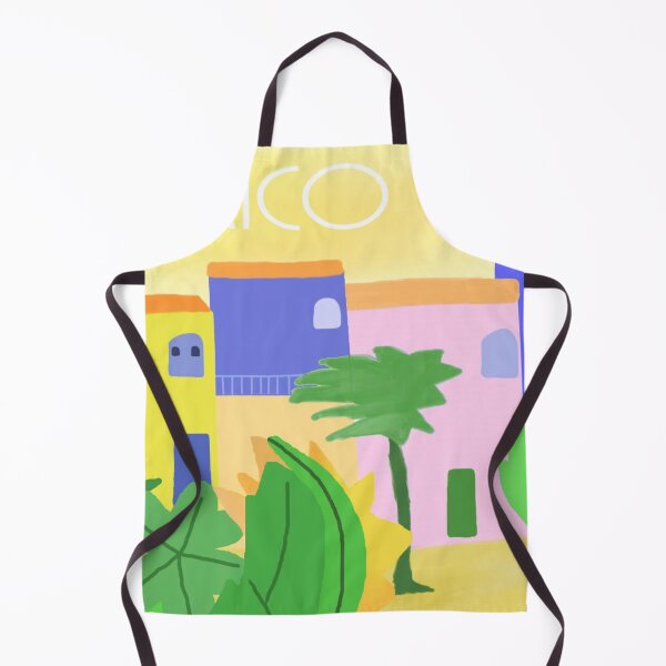 Item preview, Mexico Colorful Mediterranean Village With Vibrant Pastel Houses and Lush Greenery designed and sold by Beautiful art store.