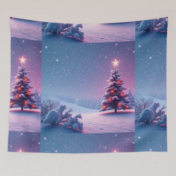 Item preview, Winter Christmas House and Tree Illustration designed and sold by hjian8219.